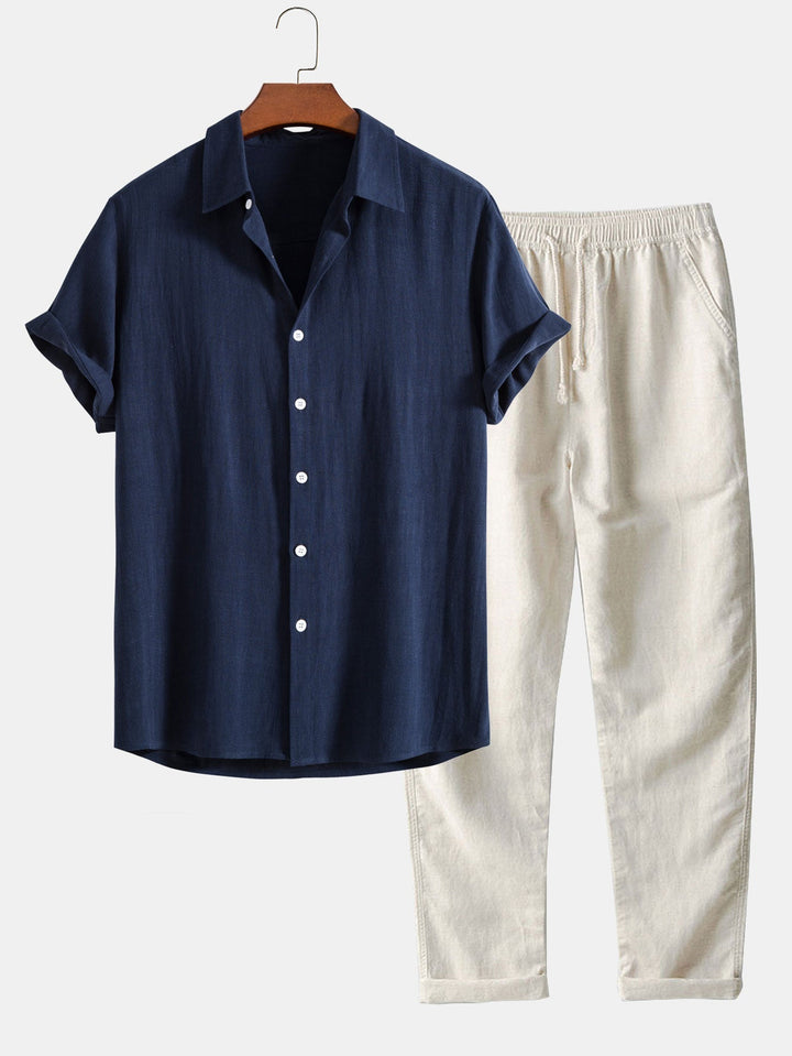 Arion | Herren Sommer Set Hemd und Hose optik Outfit