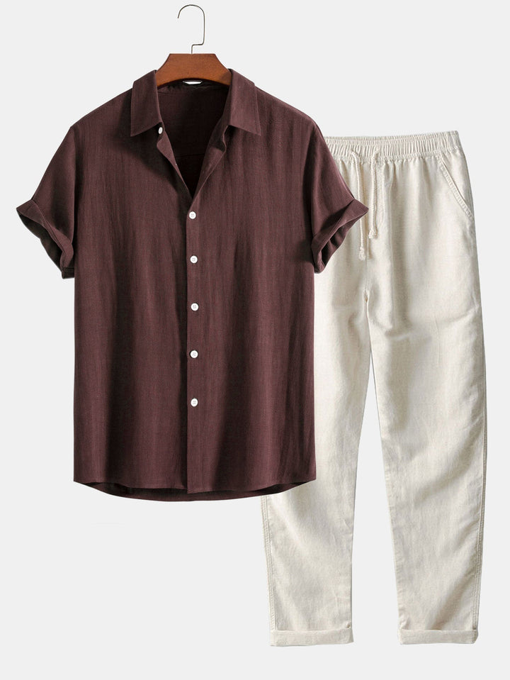 Arion | Herren Sommer Set Hemd und Hose optik Outfit