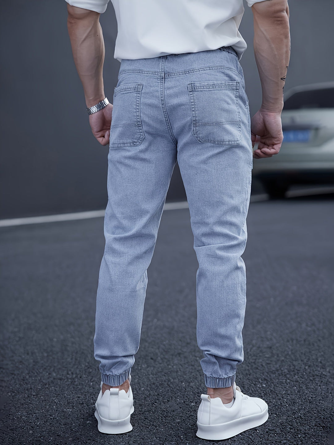 Albert | Herren Denim Jogger Jeans Elastischer Bund Slim Fit
