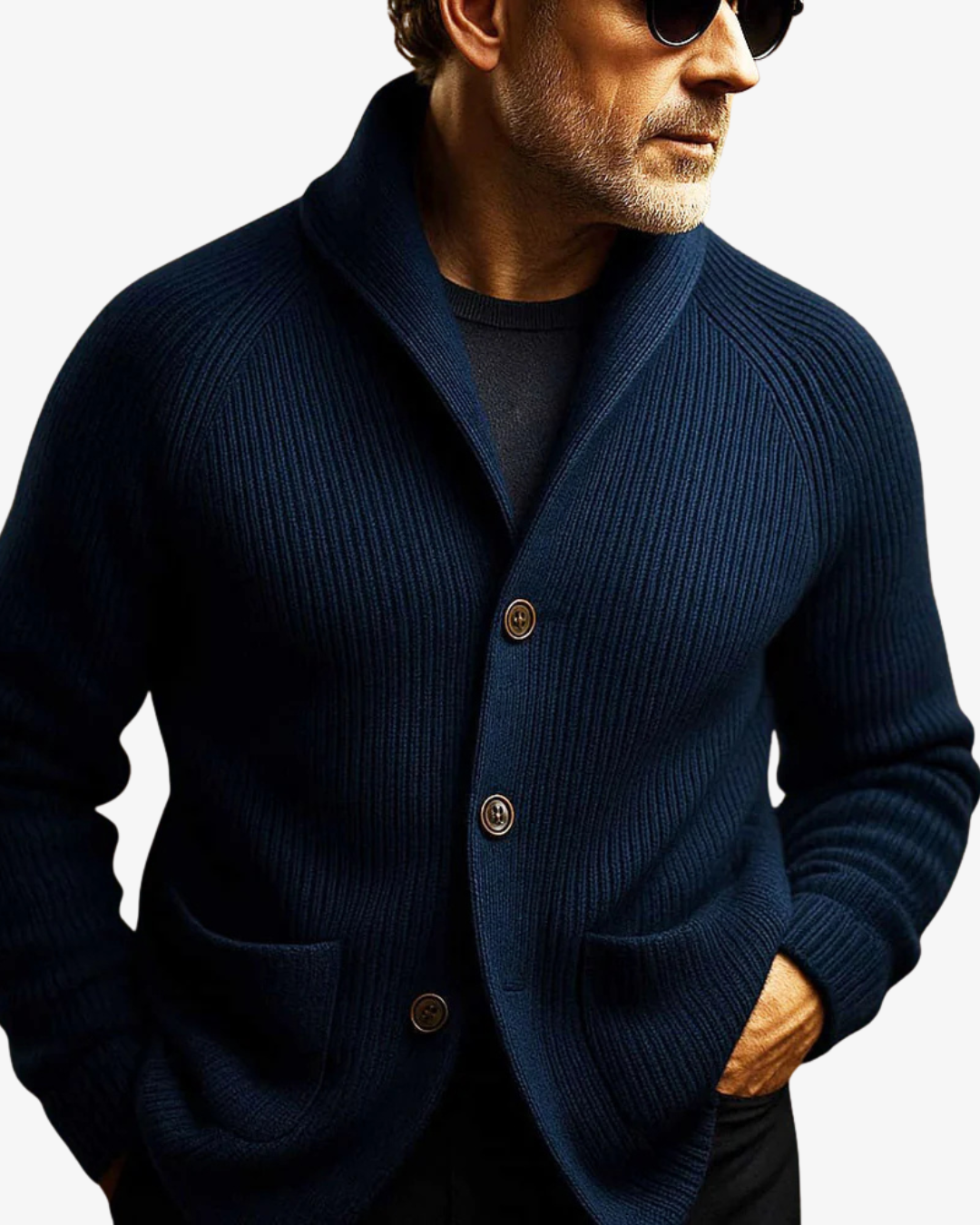 Edmund | Herren Strickjacke mit Knöpfen Cardigan