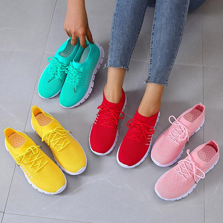 Kira | Damen Strick Sneaker Leichte Laufschuhe Freizeitschuhe