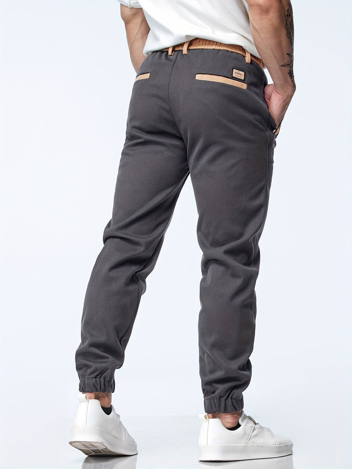 Remo | Herren Jogger Hose Slim Fit Freizeithose mit Kontrastband