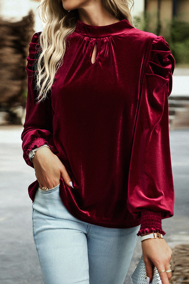 Cath | Damen Bluse Puffärmel Elegante Damenbluse Festlich