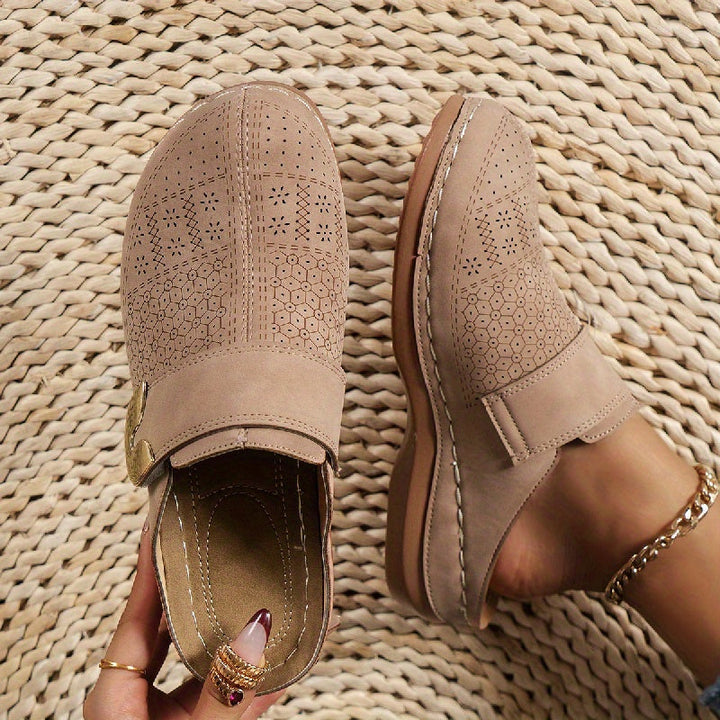 Nora | Damen Mule Slipper Geschlossene Zehe Flacher Komfortschuh
