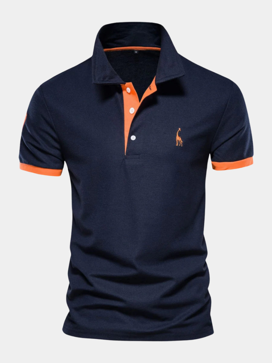 Josh | Herren Poloshirt Kurzarm Kontrast Stickerei