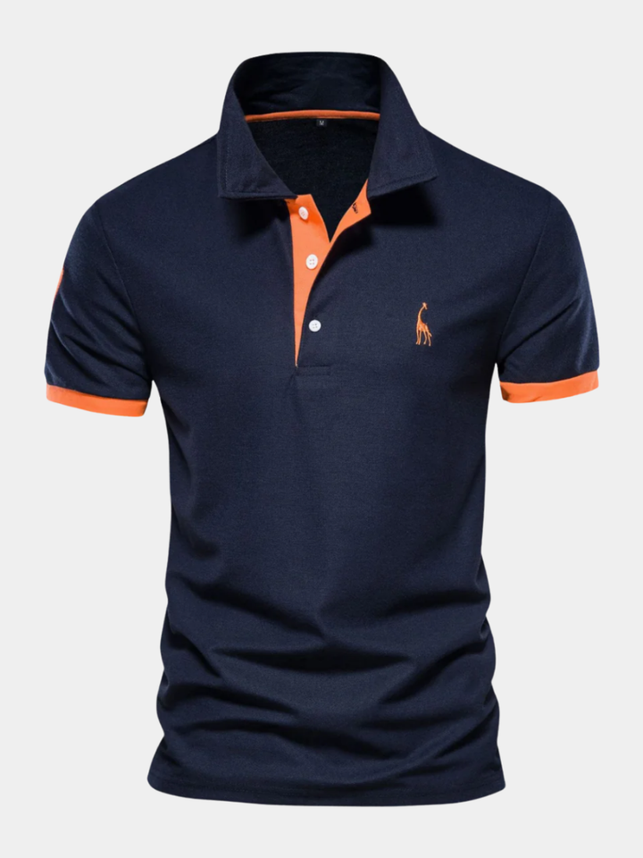 Josh | Herren Poloshirt Kurzarm Kontrast Stickerei