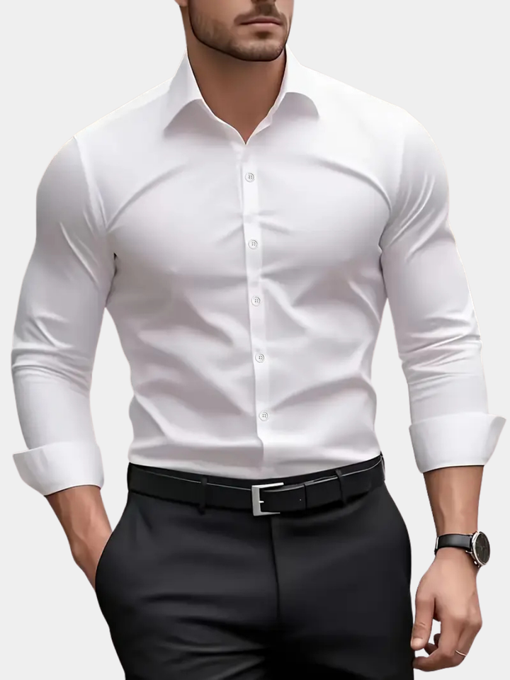 Marc | Herren Businesshemd Slim Fit Langarm Knopfleiste