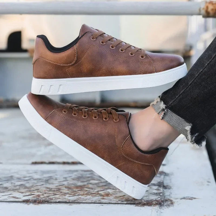 Rex | Herren Leder-Sneaker Low-Top Cupsole Casual