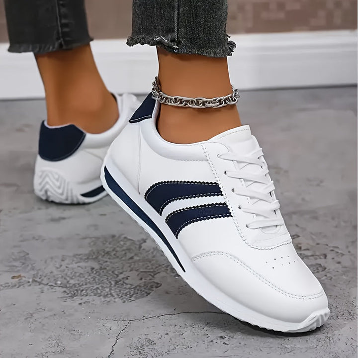 Neve | Damen Sneaker Weiß Schnürschuhe Freizeitschuhe Damen