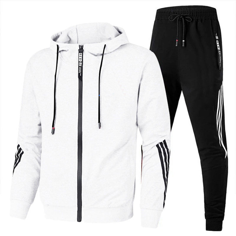 Daan | Herren Trainingsanzug Kapuzenjacke Jogger Streifen