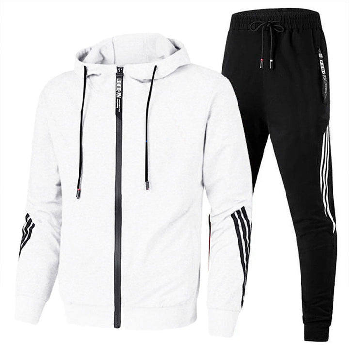 Daan | Herren Trainingsanzug Kapuzenjacke Jogger Streifen