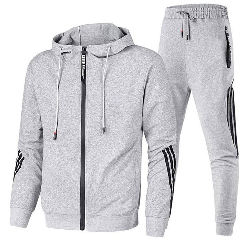 Daan | Herren Trainingsanzug Kapuzenjacke Jogger Streifen