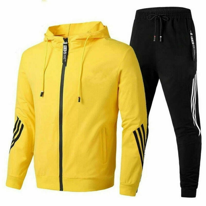 Daan | Herren Trainingsanzug Kapuzenjacke Jogger Streifen