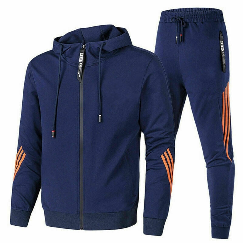 Daan | Herren Trainingsanzug Kapuzenjacke Jogger Streifen