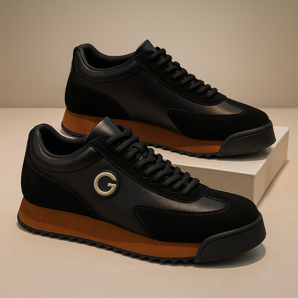 Grano | Herren Retro Sneaker Wildleder Leder Farbblock