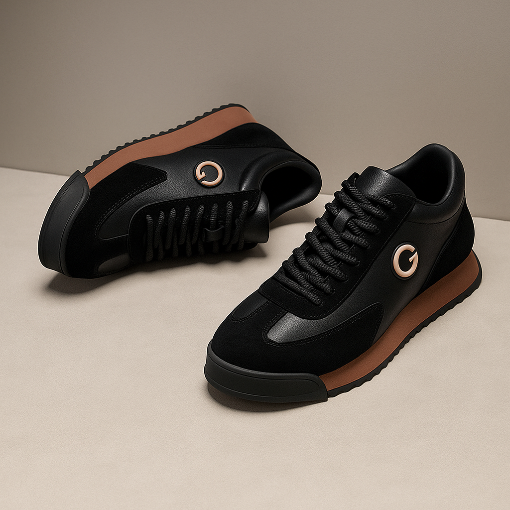 Grano | Herren Retro Sneaker Wildleder Leder Farbblock