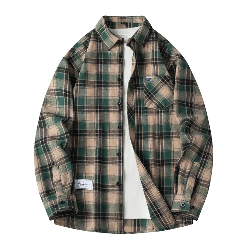 Ryder | Herren Flanellhemd Kariert Langarm Relaxed Fit Herbst