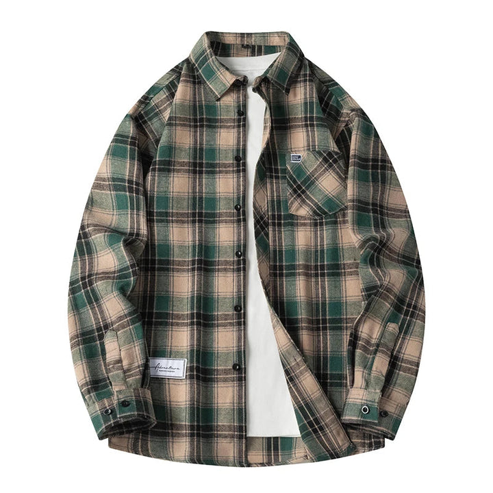 Ryder | Herren Flanellhemd Kariert Langarm Relaxed Fit Herbst
