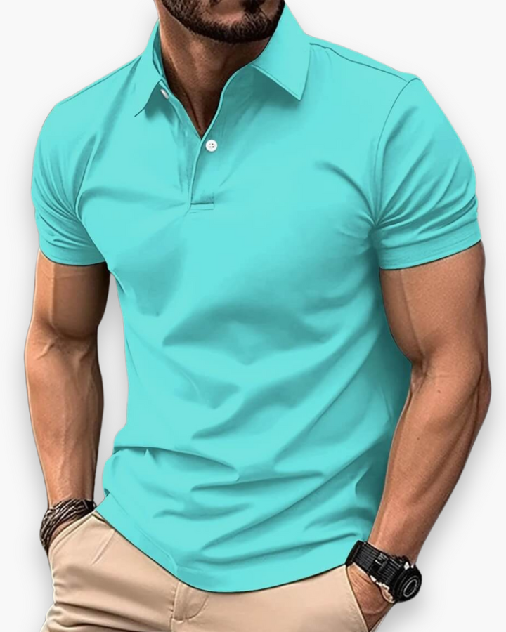 Collo | Herren Kurzarm Poloshirt Slim Fit Einfarbig Sportpolo