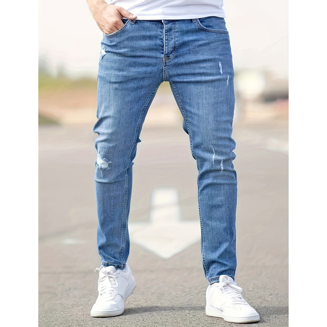 Luke | Herren Slim Fit Jeans Stretch Distressed Look