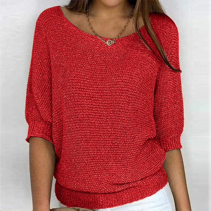 Ruby | Damen-Pullover mit V-Ausschnitt, kurzen Ärmeln, Übergangszeit