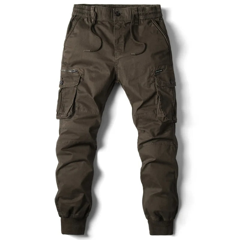 Niel | Herren Cargo Jogger Multi-Pocket Rippbündchen Anthrazit