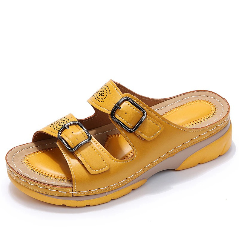 Vera | Damen Sandalen mit Schnalle Plateau Komfort-Sandalen