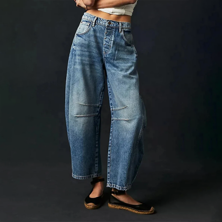 Fessa | Damen Barrel Jeans Low Waist Wide Leg