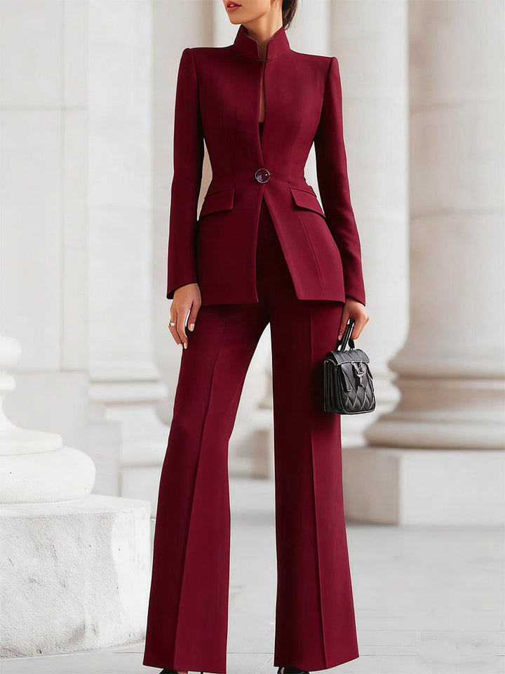 Victoria | Damen Hosenanzug Zweiteiler Blazer mit Hose Elegant Business