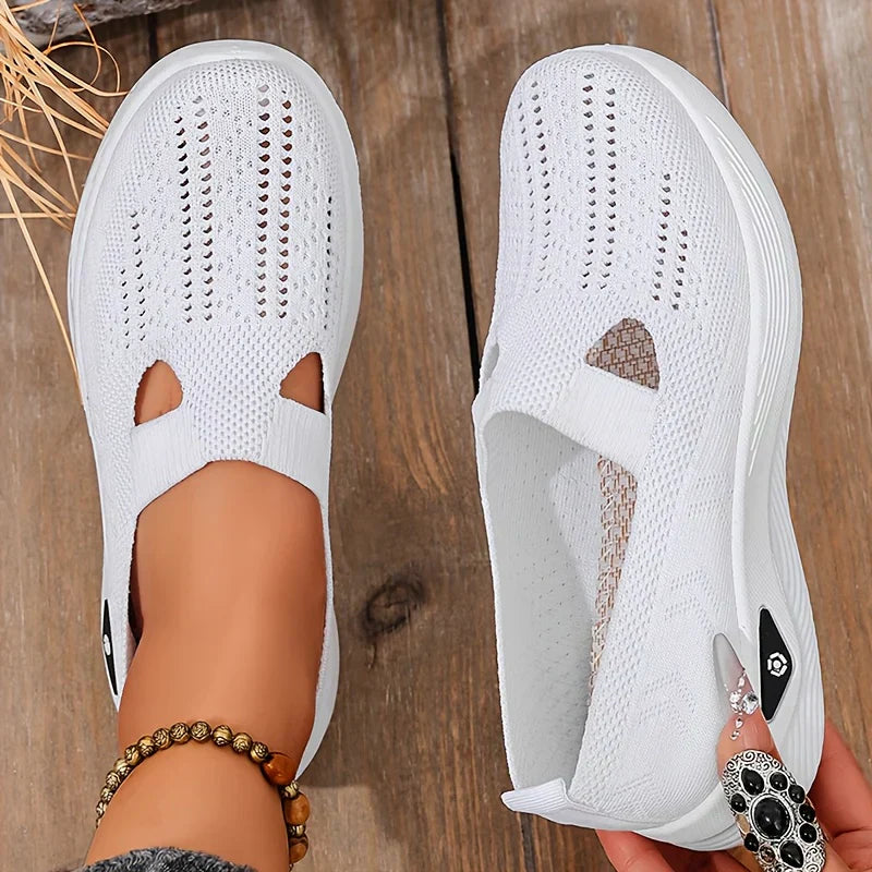 Lena | Damen Slip-on Sneaker Leicht Atmungsaktiv Bequeme Walkingschuhe