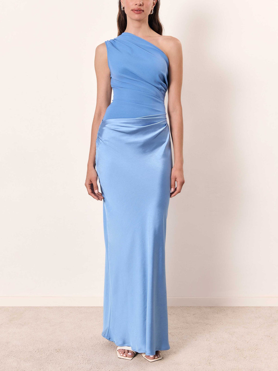 Nadine | Damen One-Shoulder Maxi-Kleid festlich elegant