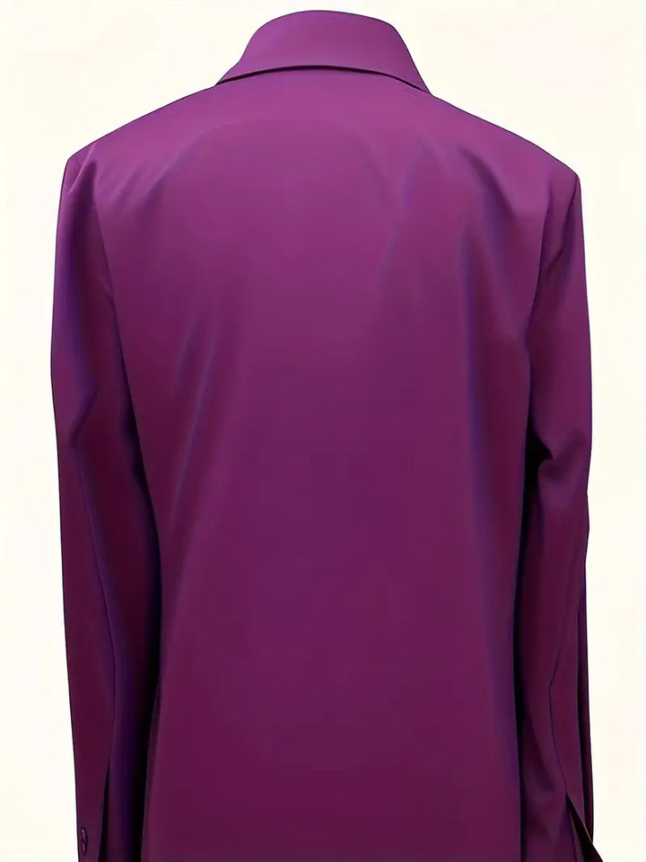 Stella | Damen Satin Bluse Langarm V-Ausschnitt Elegant