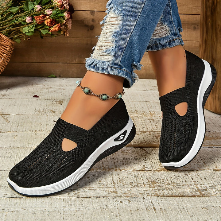 Lena | Damen Slip-on Sneaker Leicht Atmungsaktiv Bequeme Walkingschuhe