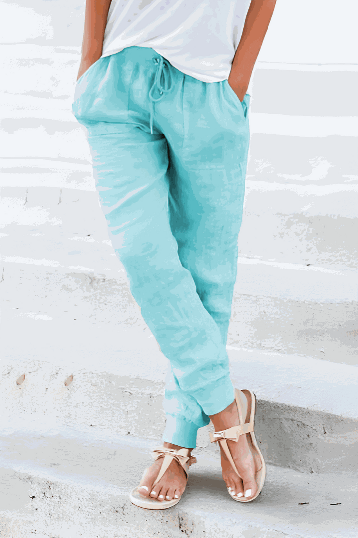 Cami | Damen hose Tapered Kordelzug Bündchen