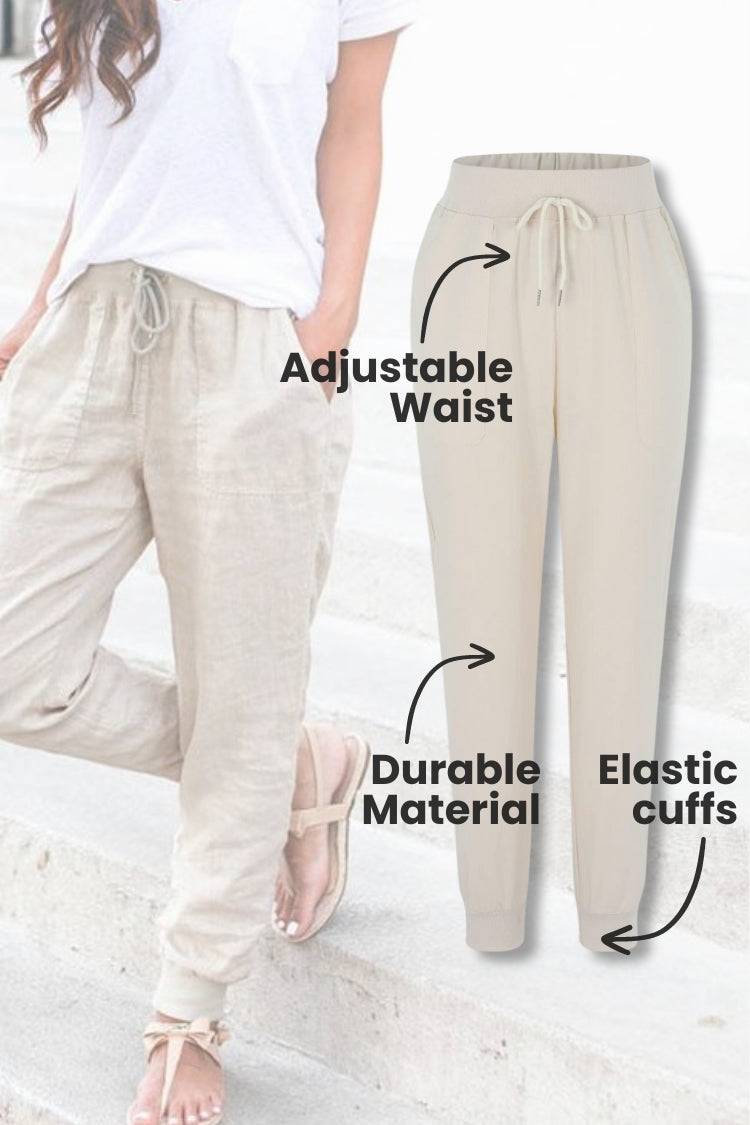 Cami | Damen hose Tapered Kordelzug Bündchen