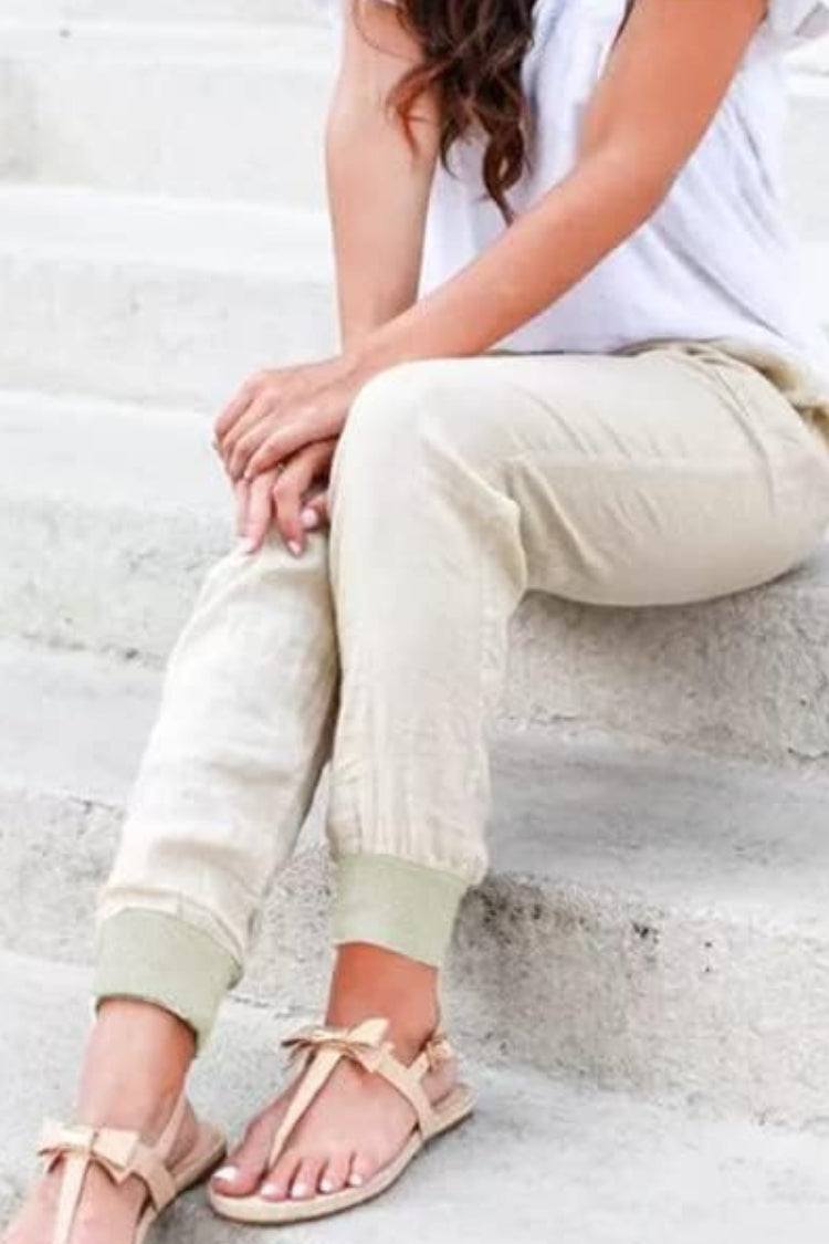 Cami | Damen hose Tapered Kordelzug Bündchen