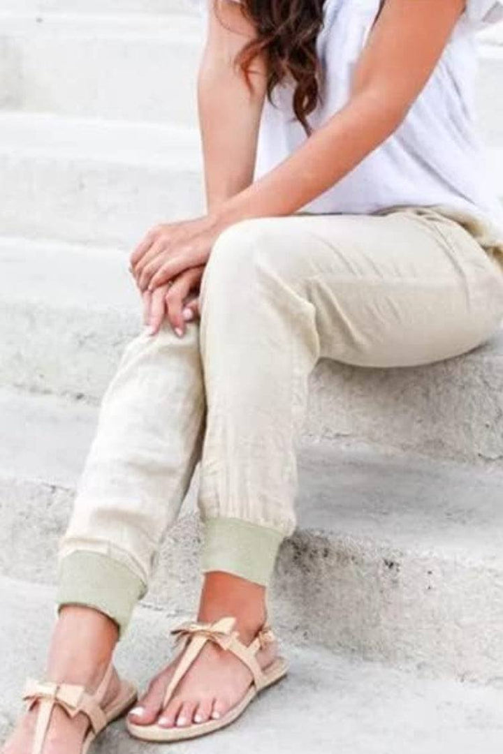 Cami | Damen hose Tapered Kordelzug Bündchen