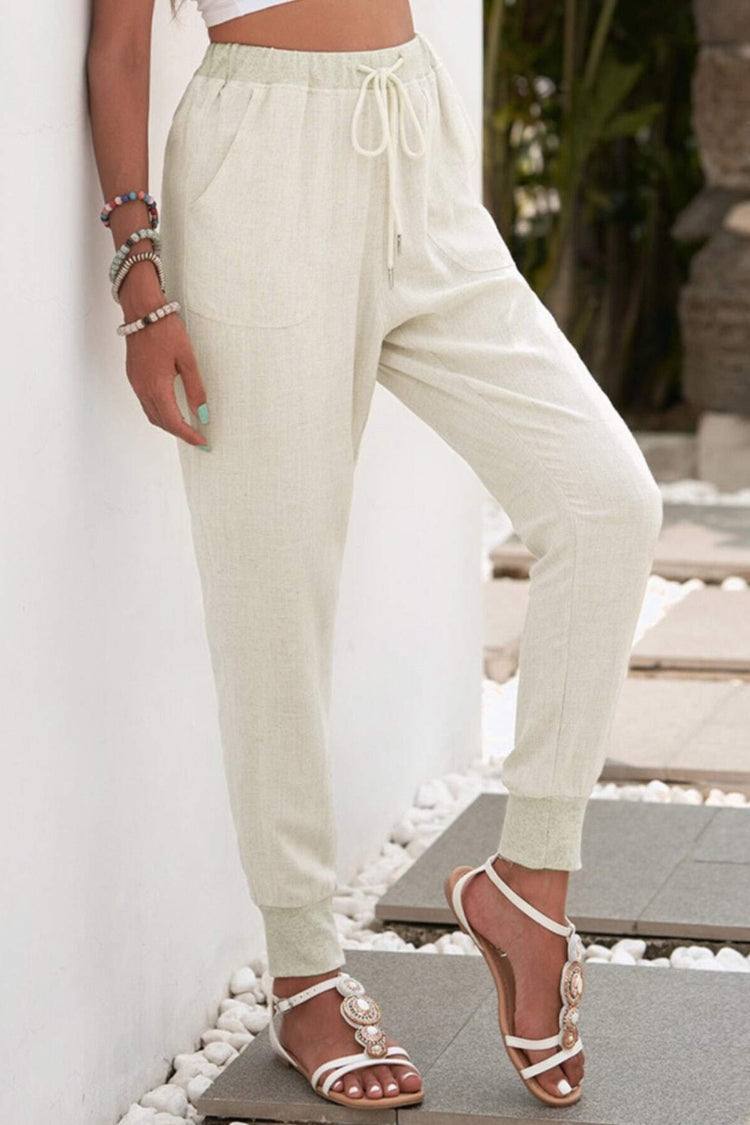 Cami | Damen hose Tapered Kordelzug Bündchen