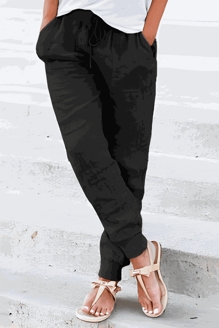 Cami | Damen hose Tapered Kordelzug Bündchen