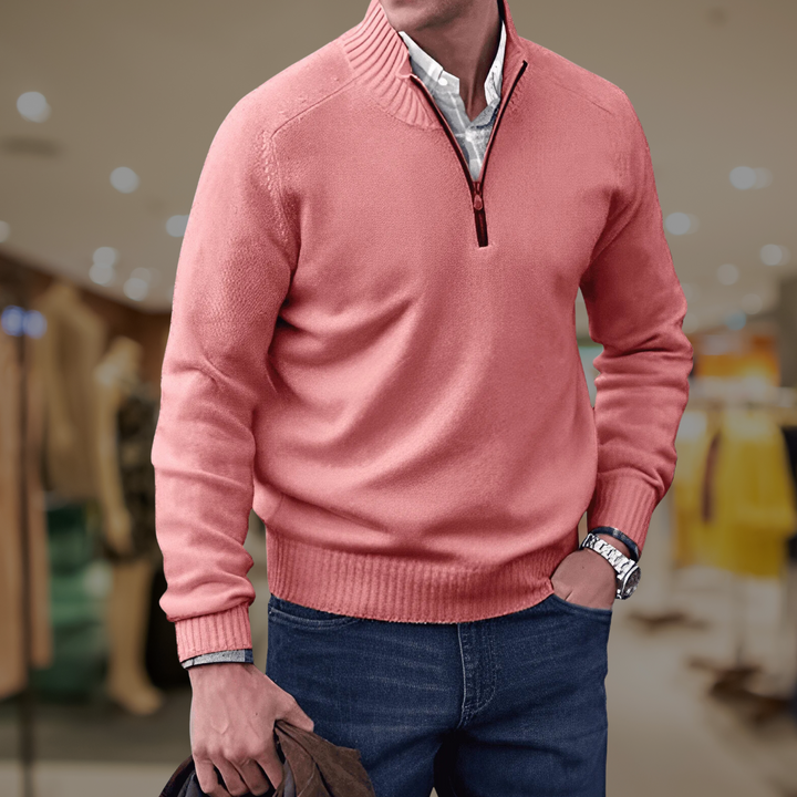 Adrian | Herren Quarter-Zip Pullover Stehkragen