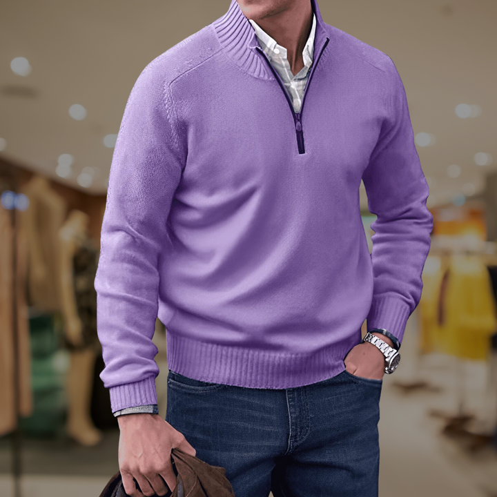 Adrian | Herren Quarter-Zip Pullover Stehkragen