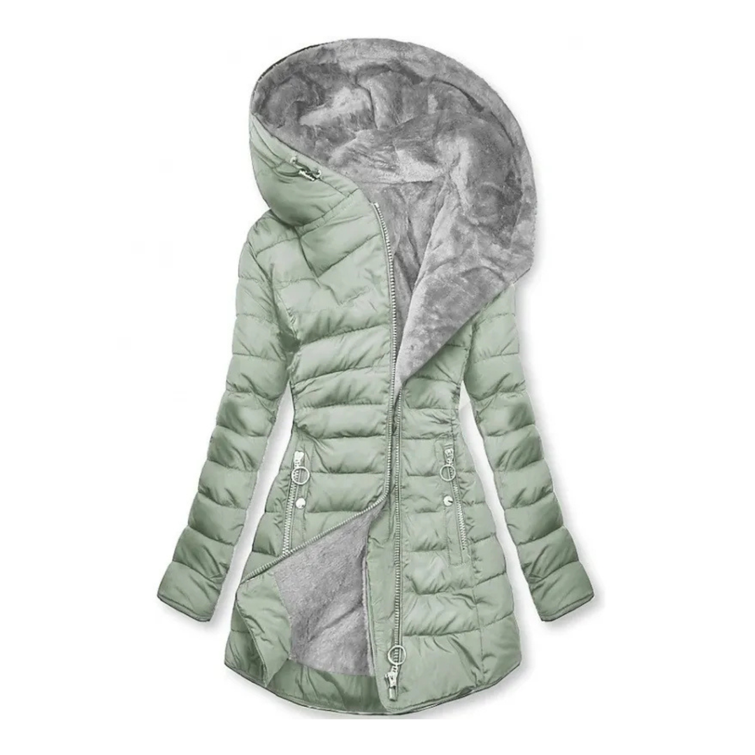 Welmara | Damen Steppjacke mit Kapuze Winterjacke - Black - Image 11