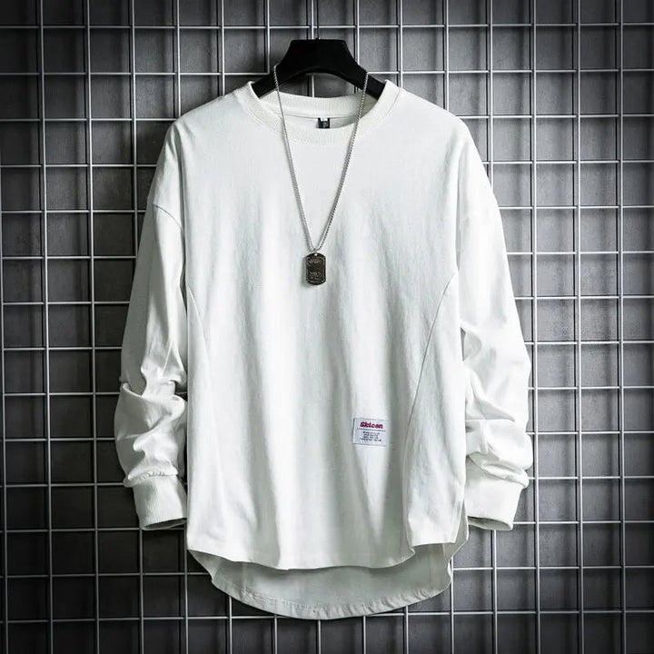 Leon | Herren Oversized Longsleeve Rundhals Langarm Basic