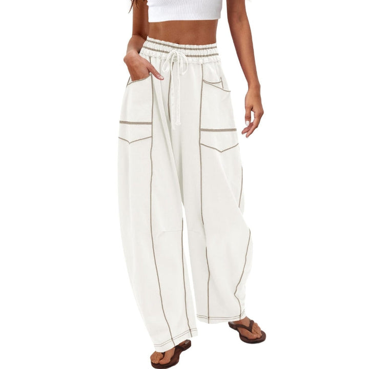 Zara | Damen Cargo Hose Weit High Waist Loose Fit Freizeithose