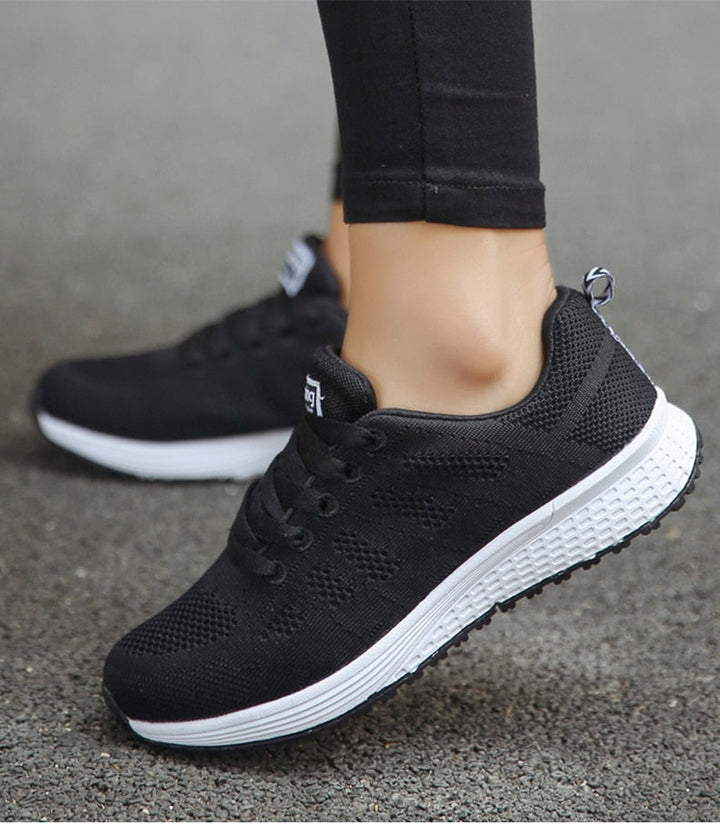 Mia | Damen Laufschuhe Leicht Mesh Turnschuhe Schnürung Sport