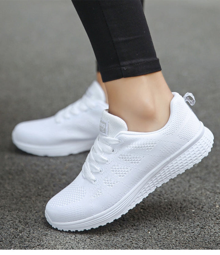 Mia | Damen Laufschuhe Leicht Mesh Turnschuhe Schnürung Sport