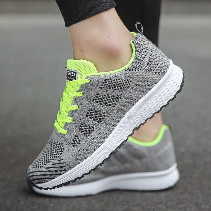 Mia | Damen Laufschuhe Leicht Mesh Turnschuhe Schnürung Sport