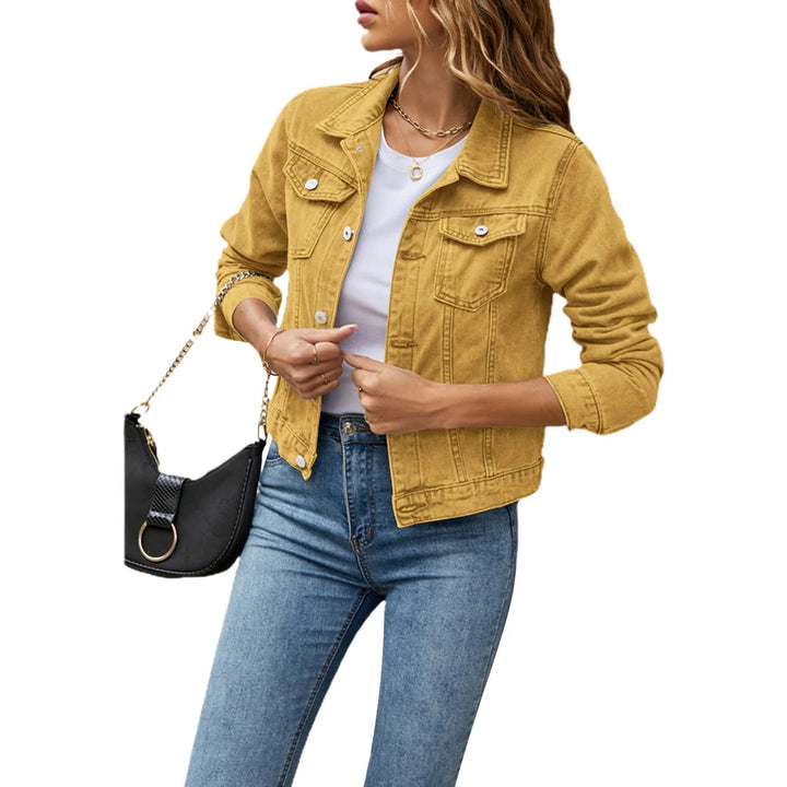Biana | Damen Jeansjacke Klassische Denim Jacke mit Taschen