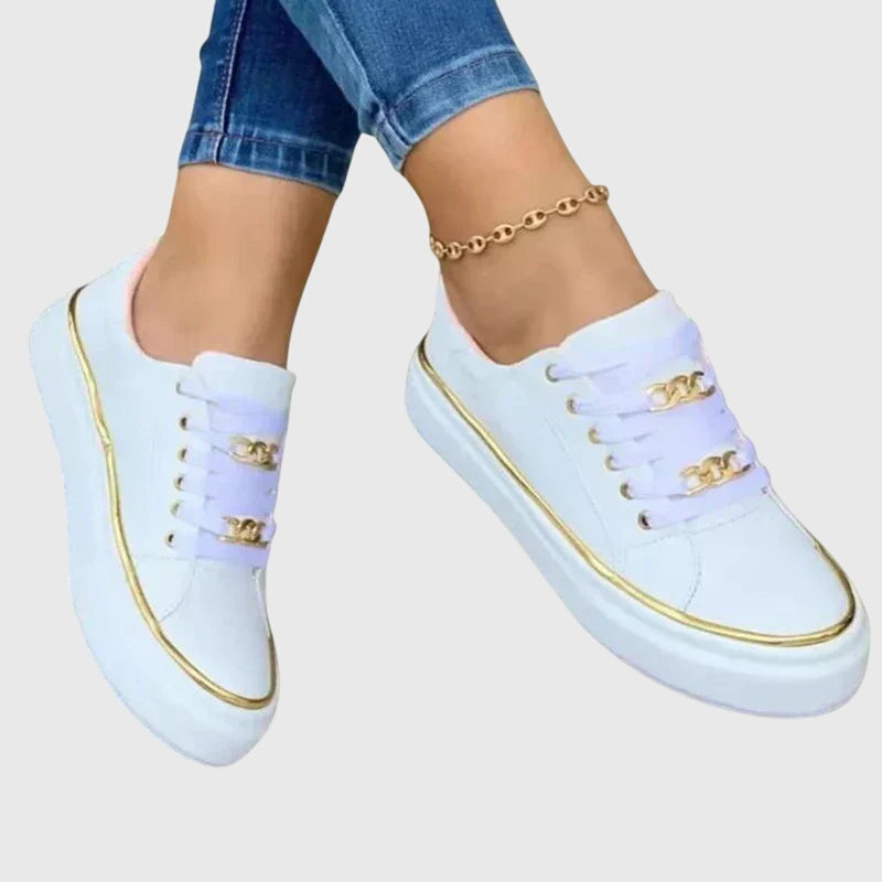Joysy | Damen Sneaker Schnürschuh Velours Plateau Freizeitschuh