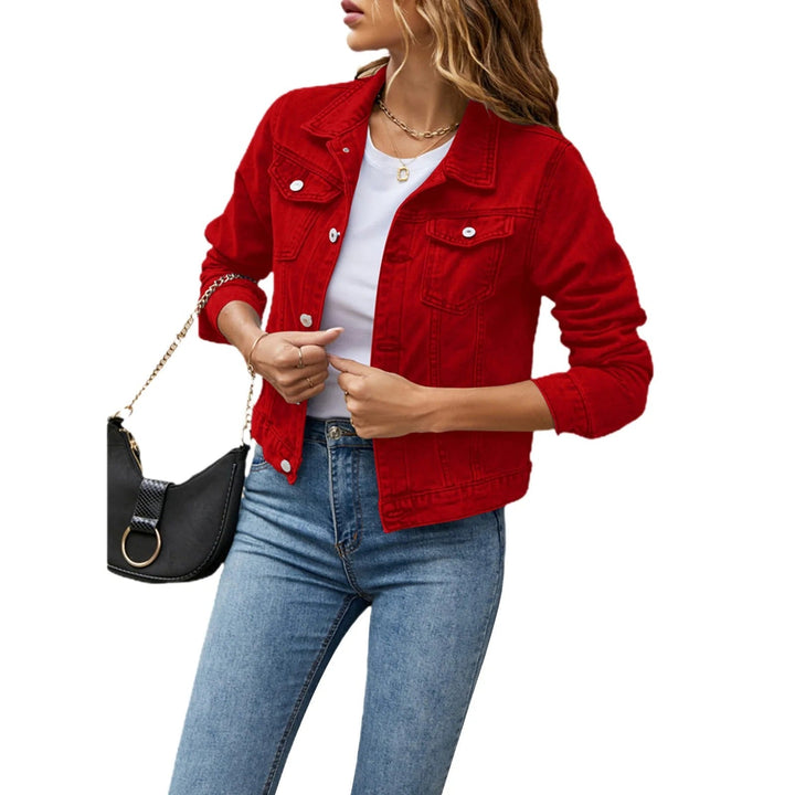 Biana | Damen Jeansjacke Klassische Denim Jacke mit Taschen
